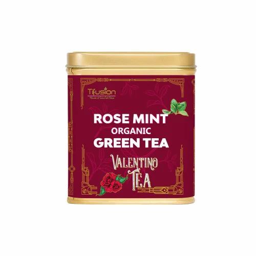 Organic Rose Mint Green Whole Leaf Tea