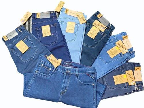 Marin Blue Regular Fit Denim Jeans - Denim, Customized Size, Blue | Breathable, Lightweight, Washable, Casual Straight Fit