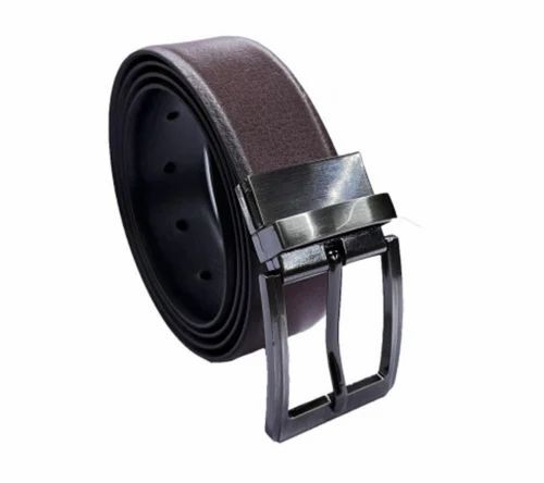Mens Black Reversible Belt - Leatherette, 48 Inch x 35mm, Multiple Colors | Durable, Comfortable, Polished Finish