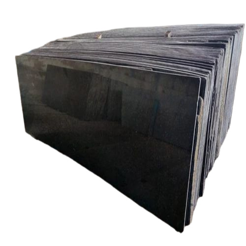 Plain Black Granite Slabs - Granite, 18mm, Black, Polished, Flamed, Glossy | Flooring Application
