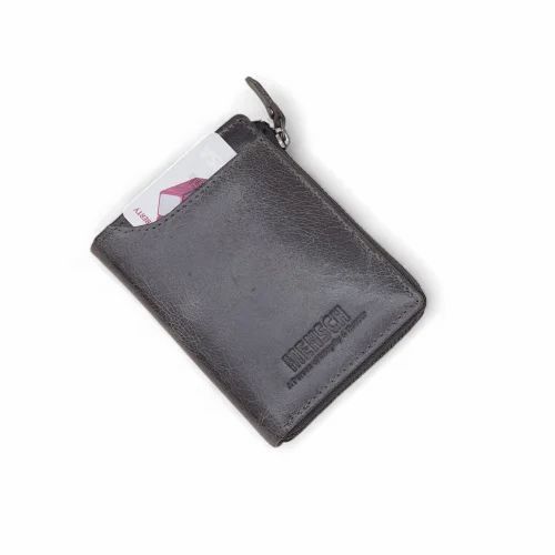 Polished Black Leather Wallet - Pure Leather, Standard Size, Multiple Colors | 8 Card Slots, Durable, Comfortable, Fine Finish