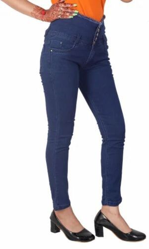 Women Skinny High Rise Blue Jeans