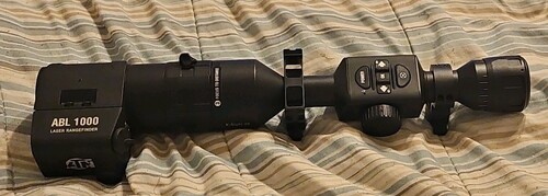 ATN X-Sight 4K 5-20x Rifle Hunting Scope, Black, ABL 1000 Laser Rangefinder