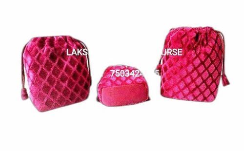 Pink Color Cotton Potli Bag