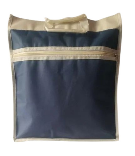 Polyester Jewelry Carry Bag - 17x25.5x10 cm, Blue and White, Printed | Eco-Friendly, Biodegradable, Waterproof, Handmade, Multifunction