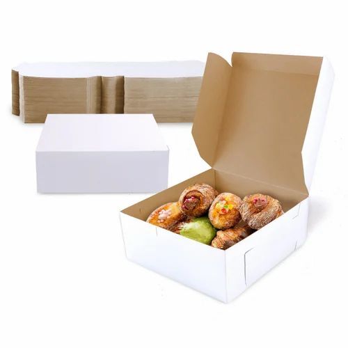 White Color Cookies Packaging Box