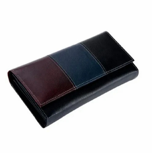Brown Leather Ladies Wallet - Leather, Standard Size, Brown | Flap Closure, Folded, A Grade, Eco Friendly, Box Packaging