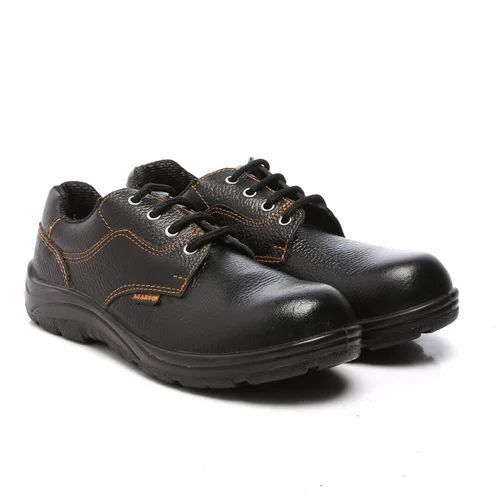 Leather Black Safety Shoes
