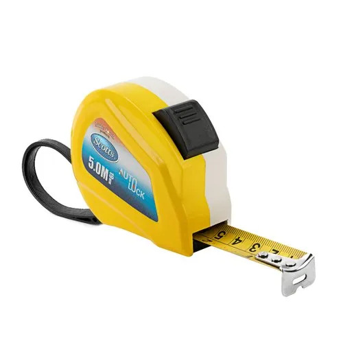 Scotts Autolock 5 Meter Yellow Matt Finish Steel Measuring Tape