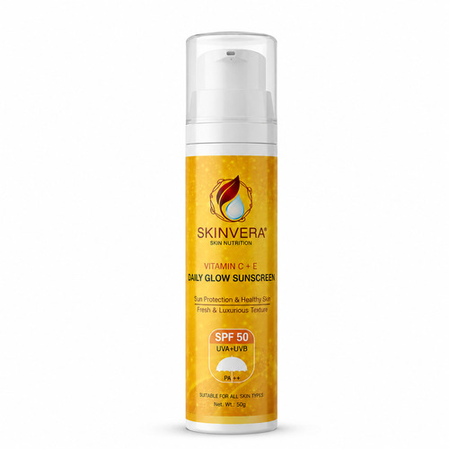 Skinvera Vitamin C+E Daily Glow Sunscreen Spf 50 Pa++ - Attributes: Uv Blocking