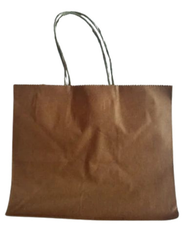 1mm Brown Plain Kraft Paper Loop Handle Carry Bags