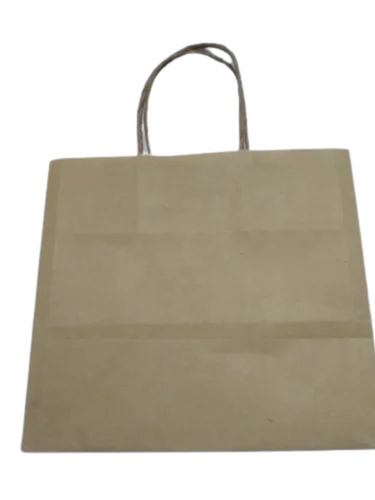 2.5mm Brown Plain Kraft Paper Loop Handle Carry Bag