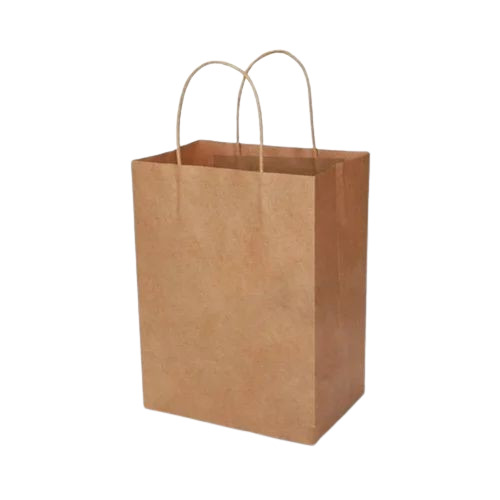 3mm Brown Plain Kraft Paper Loop Handle Carry Bag