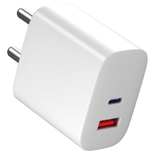 45w Fast Charger Adapter With Dual Output (Usb + Type C) Supports