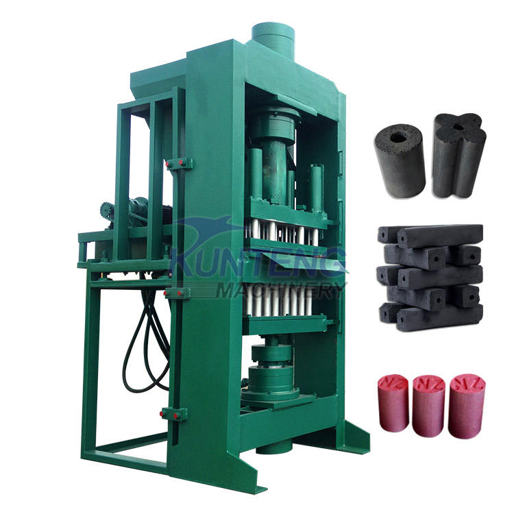 Automatic Hydraulic Briquetting Press Quick Burning Charcoal Making Machine - Briquette Size: Can Be Cutomized