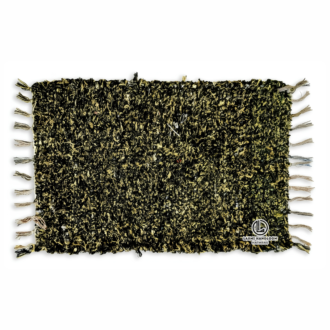Handloom Cotton Reversible Fur Tarki Door Mat