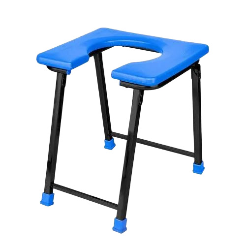 Mild Steel Blue Commode Stools