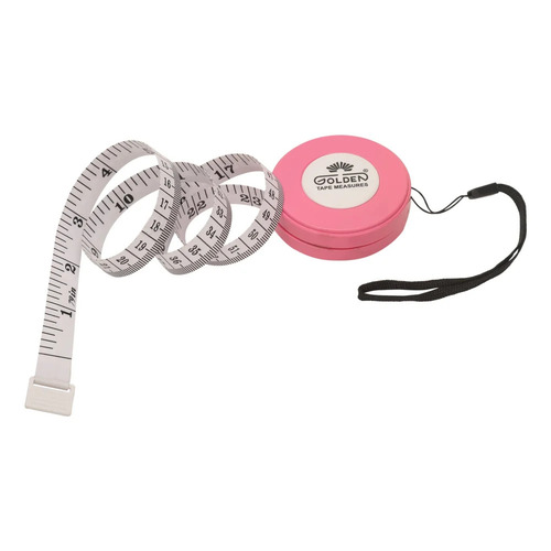 Retractable Measuring Tape - Color: White & Pink