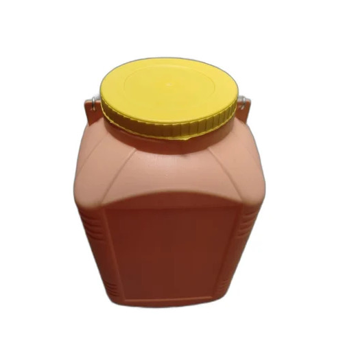 15 Kg Orange Hdpe Oil Jar - Color: White