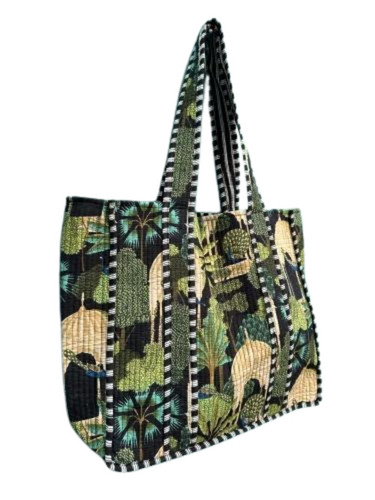 Beautiful Floral Printed Cotton Tote Bag
