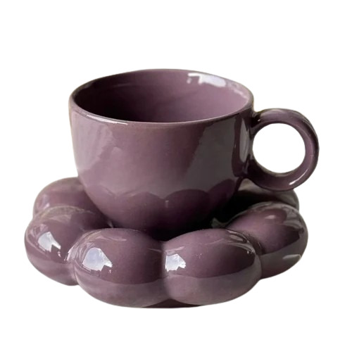 Bubble Saucer & Ceramic Cup Set