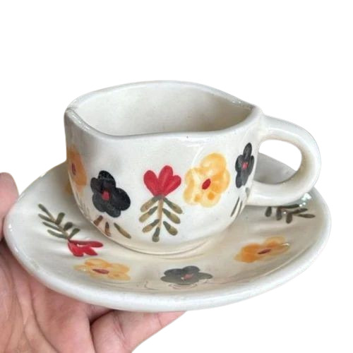 Eco Friendly Ceramic Designer Cup Saucer