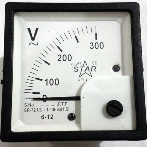 Electrical Amp Voltmeter Square Gauged