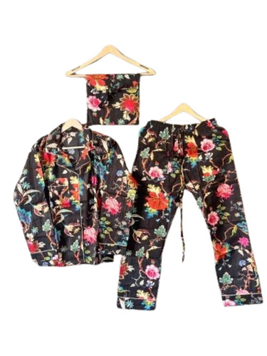 Floral Printed Cotton Pyjama Set