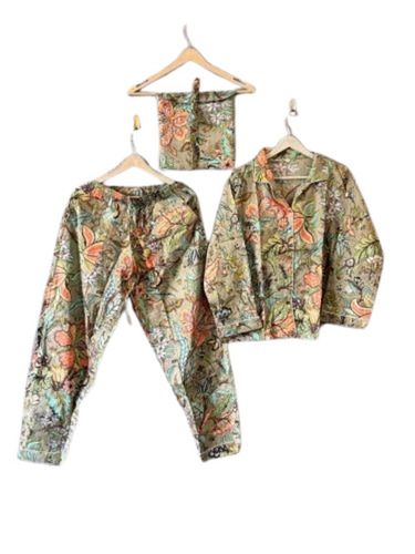 Full Sleeve Women Cotton Pyjama Set