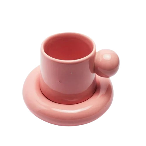 Glossy Ceramic Cup & Saucer Set