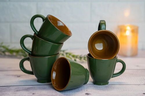 Green Color Ceramic Tea Cup