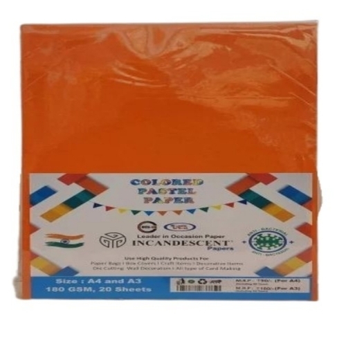 Orange Color Pastel Paper