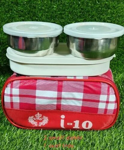 Eurasia Stainless Steel White Lunch Box