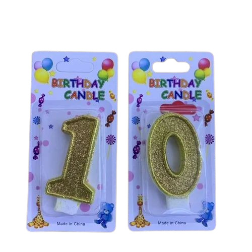 Golden Number Birthday Candles