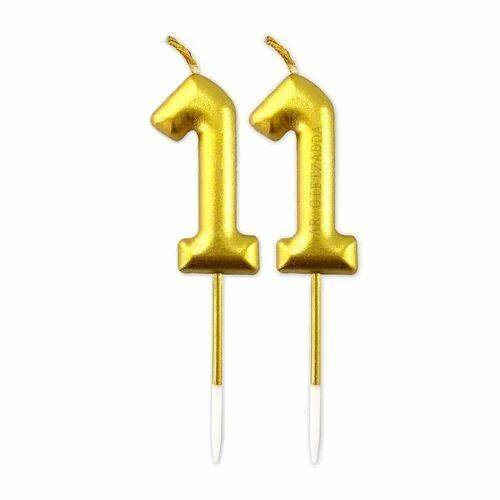 Metallic Number Birthday Candles