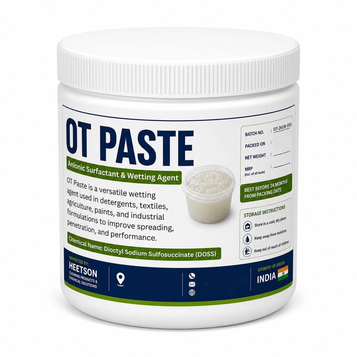 Ot Paste (Doss) Dioctyl Sodium Sulfosuccinate - Grade: Industrial