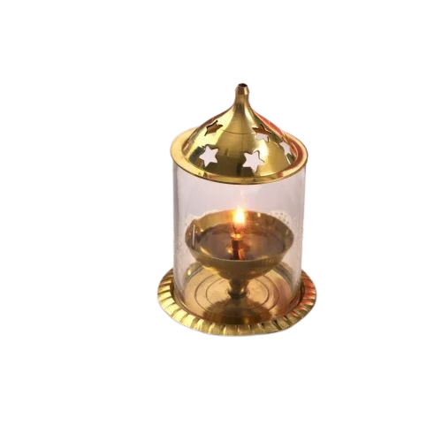 Round Brass Diya