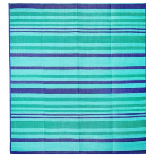 Sea Blue Printed Pp Mat