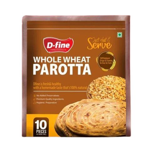 800g Ready To Eat Whole Wheat Paratha