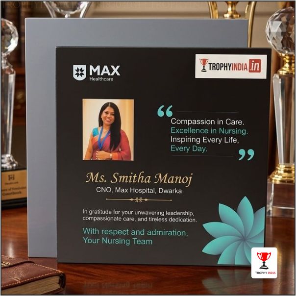 Custom wooden Photo Plaque Award - Premium Personalized Corporate Recognition Shield