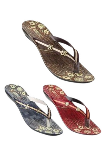 Ladies Printed Pu Slipper