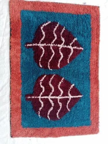 Leaf Design Cotton One Sided Door Mat