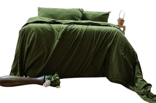 Moss Green Cotton Duvet Cover