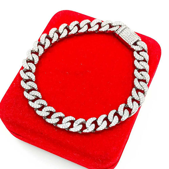 Sharp Cz Stones Pure Silver Light Weight Pure Silver 925 Hallmark Bracelet - Gender: Unisex