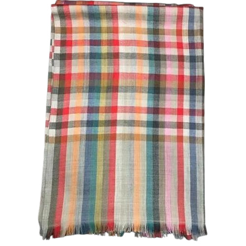 Women Check Woolen Shawl