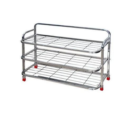 3 Shelves Rectangular Ss Shoe Rack