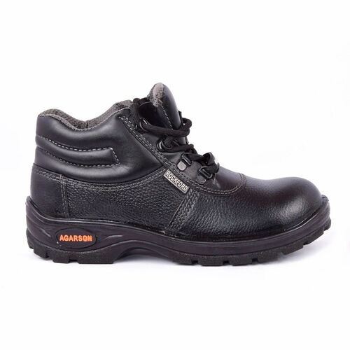Black Color Mid Ankle Safety Shoes