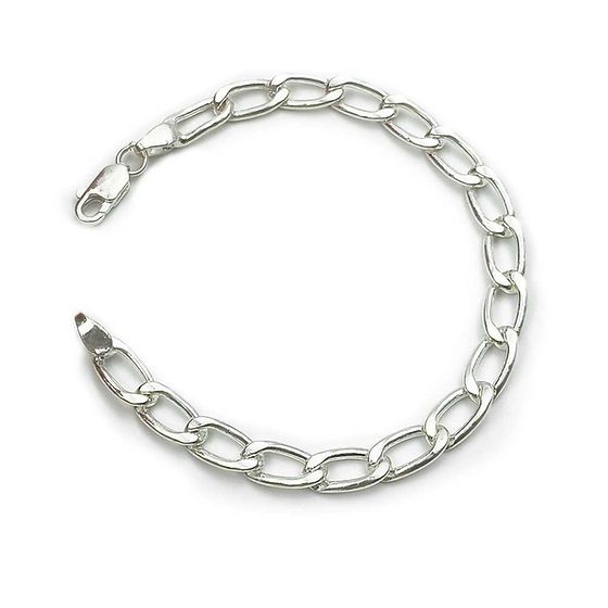 Mens Crystals Silver Bracelet 17.5Gm - Gender: Unisex