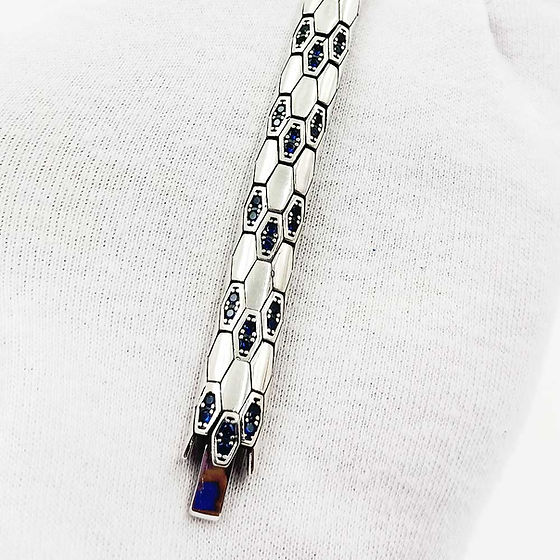 Premium Snake Style Design Pure Silver Turkey Bracelet - Style: Classic