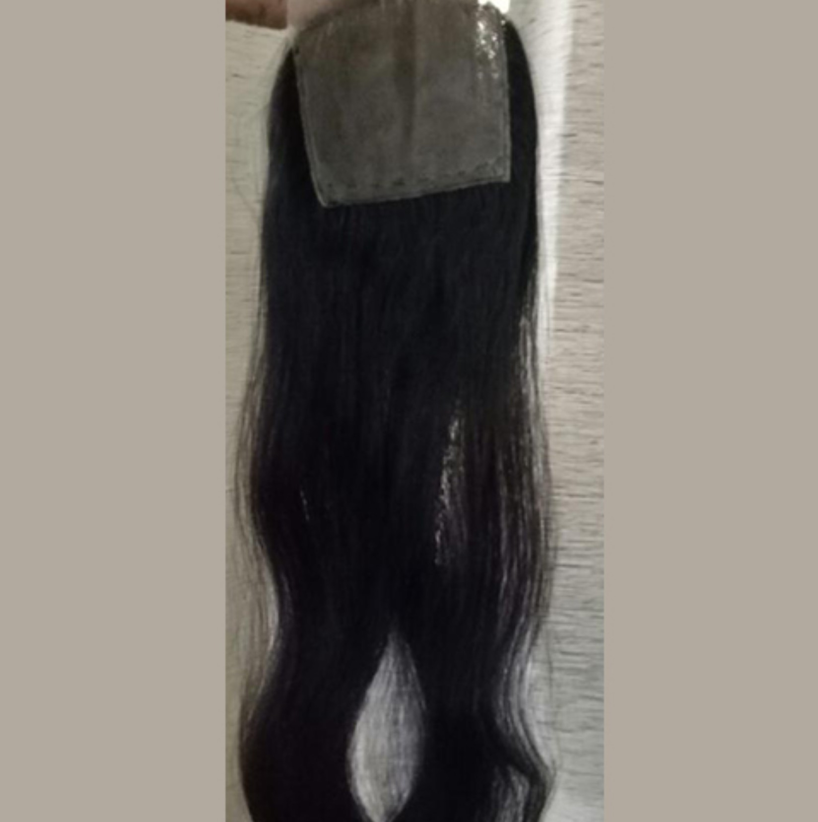 28 Inch Drawn Human Hair - Color: Black